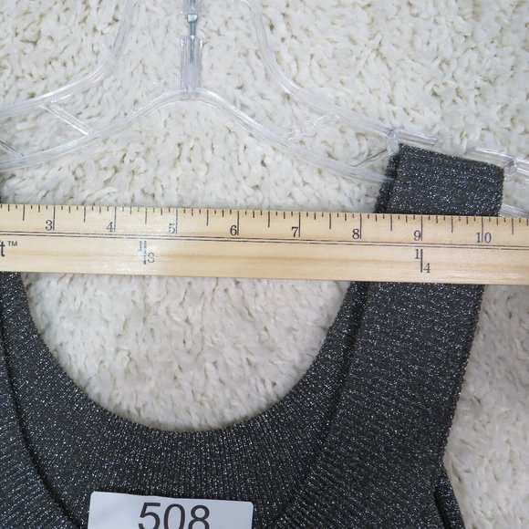 KENAR* Women's Sleeveless Curved Hem Crew Neck Pullover Pleaded Blouse Size~ XL - Picture 6 of 8